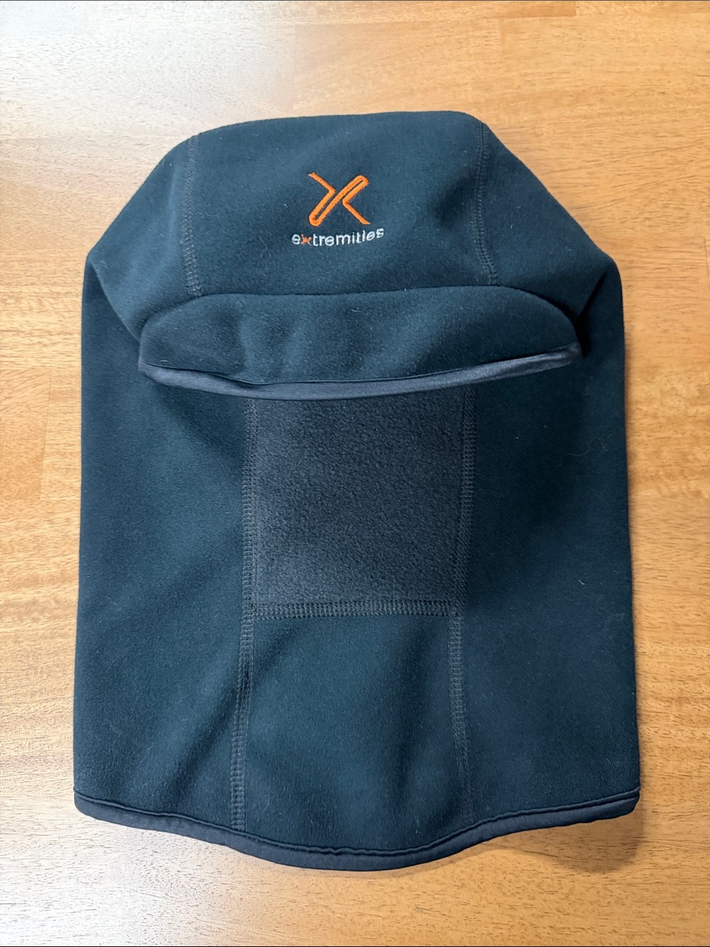 Extremities Black Fleece Balaclava with Orange Logo